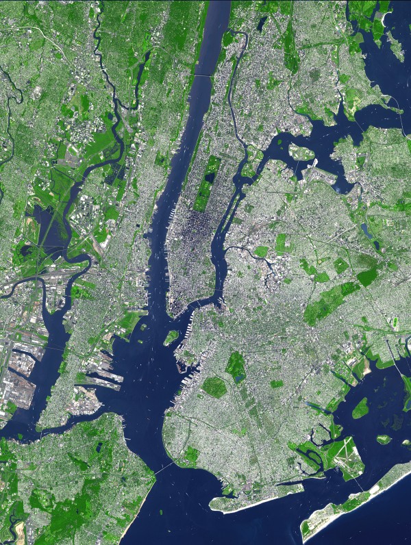 Satelite view of NYC