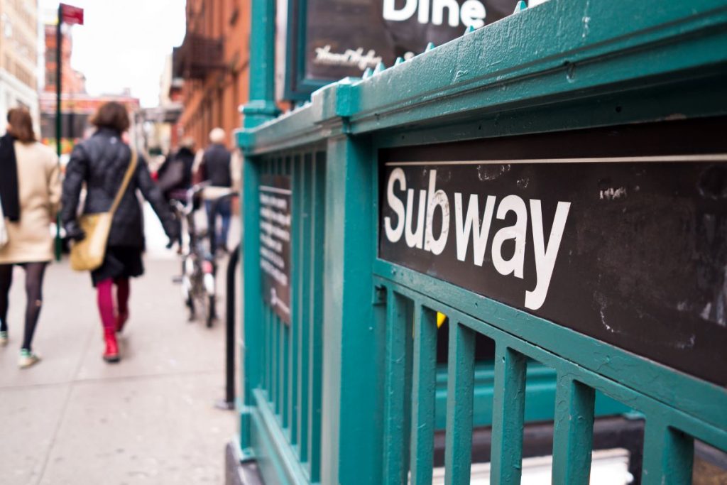 Subway entrance in SoHo