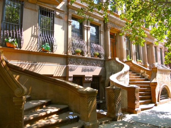 Brownstones in Harlem New York