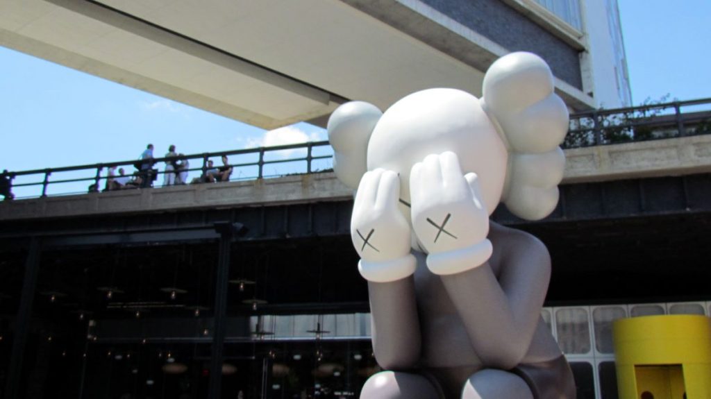 art display at park in New York City. 