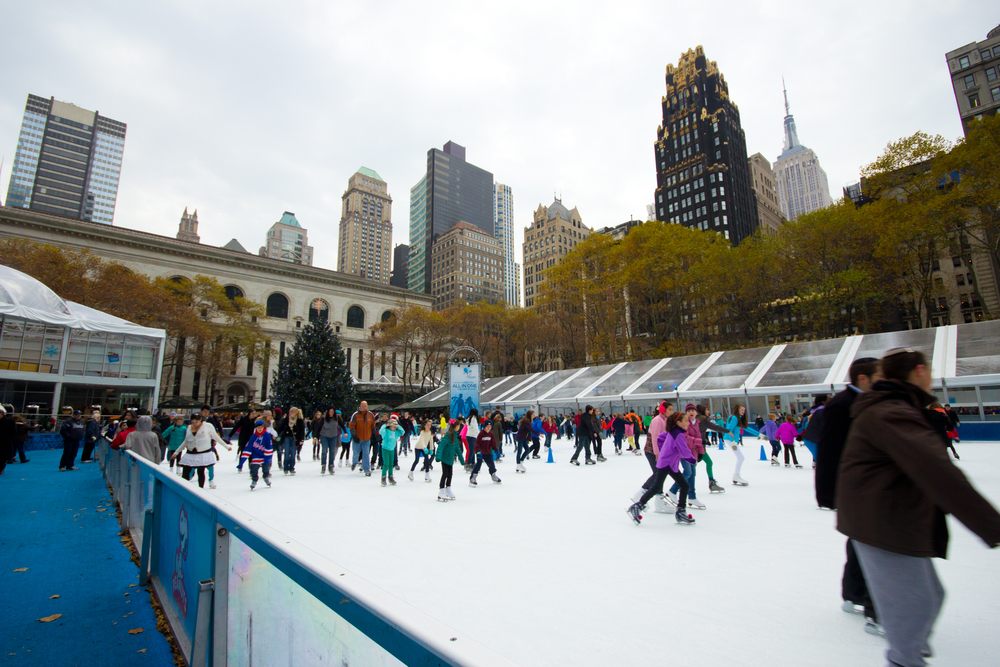 Ice skating Bryant Park Manhattan