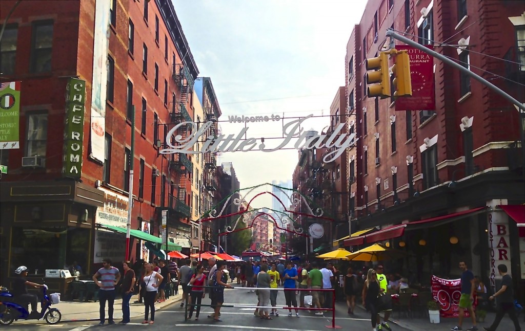 Little Italy is known for its large population of Italians in New York City.