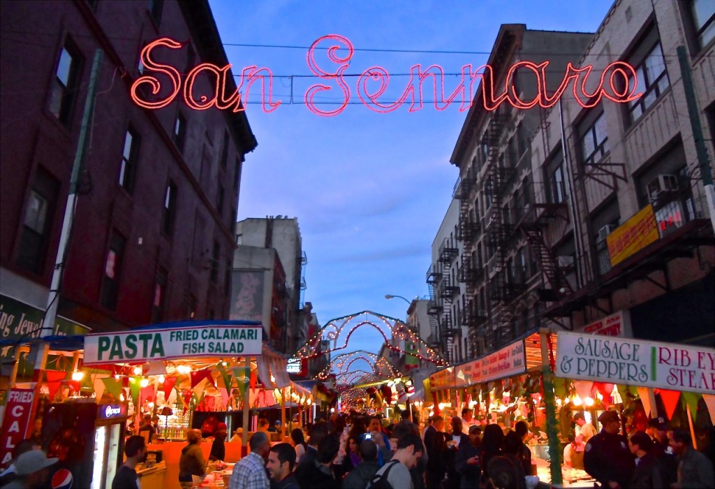 San Gennaro Festival is a street celebration of Italians in New York City.