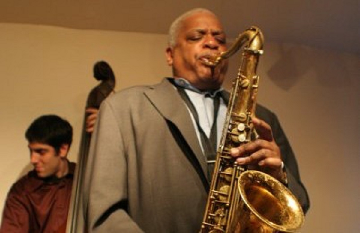 man playing saxophone
