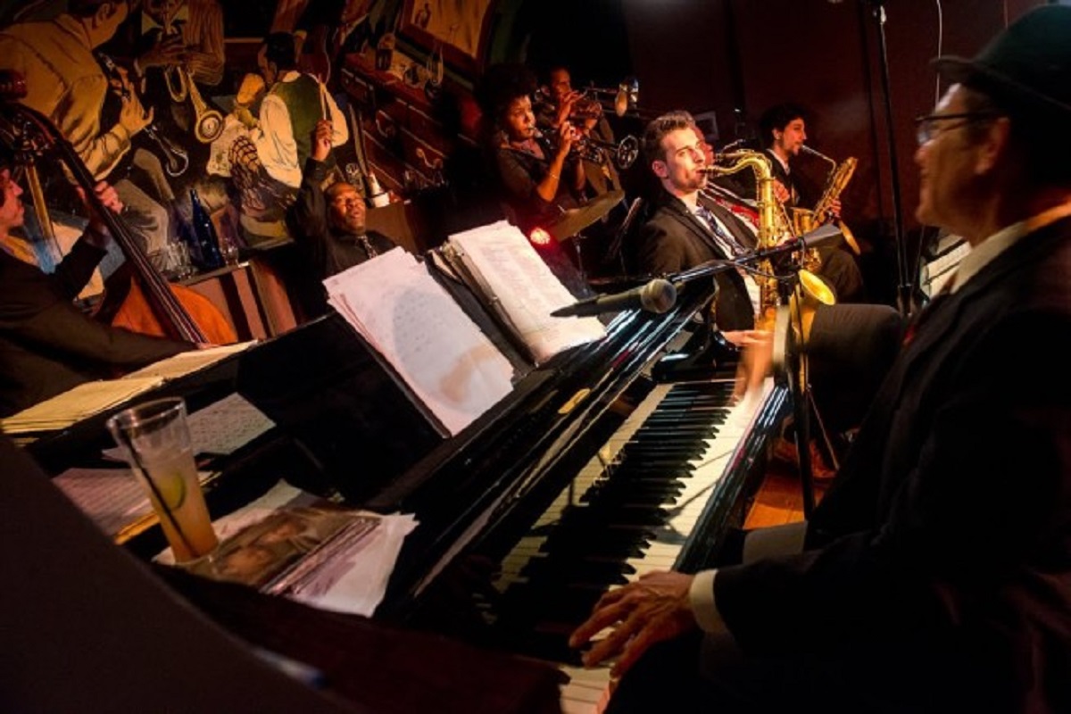 man playing piano