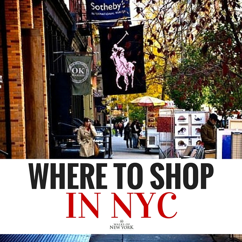 A shopping street in SoHo. Read the Walks of New York guide for shopping in NYC. 
