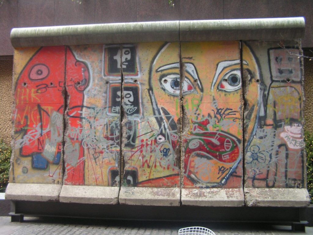 A portion of the Berlin Wall in NYC. 