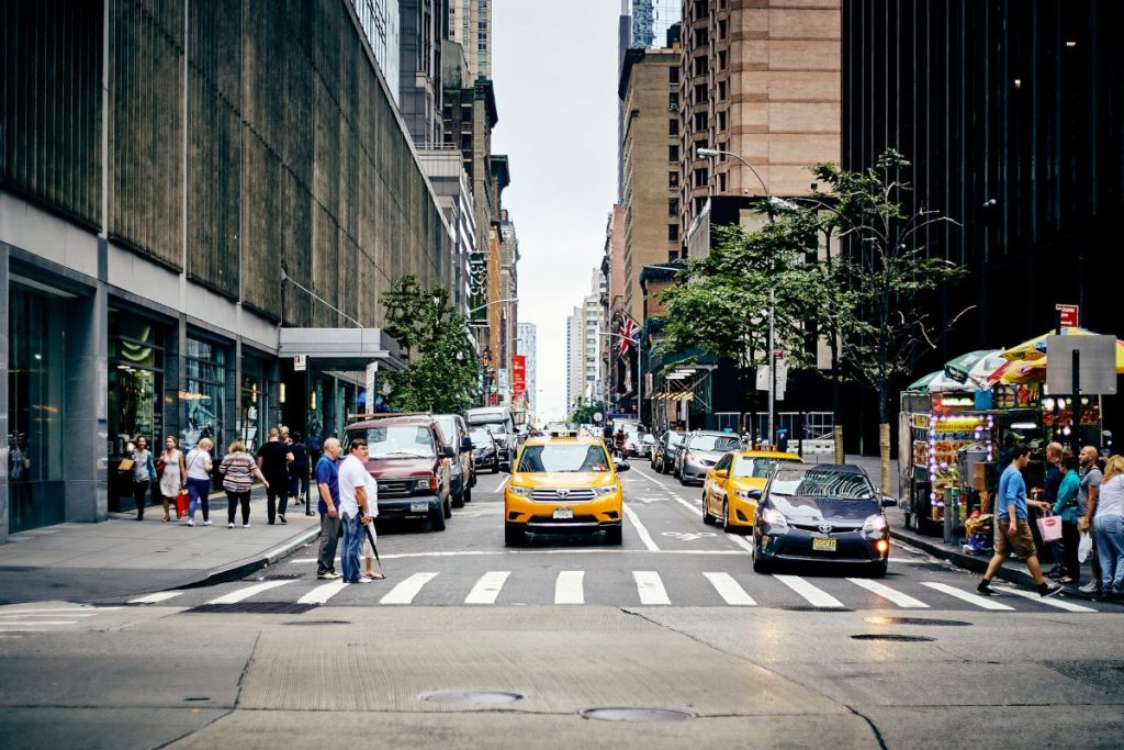 People walking in the streets of New York City