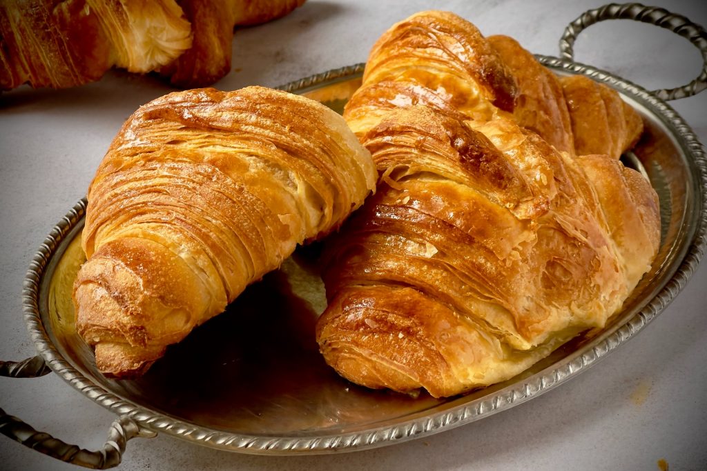 Croissants on a plate