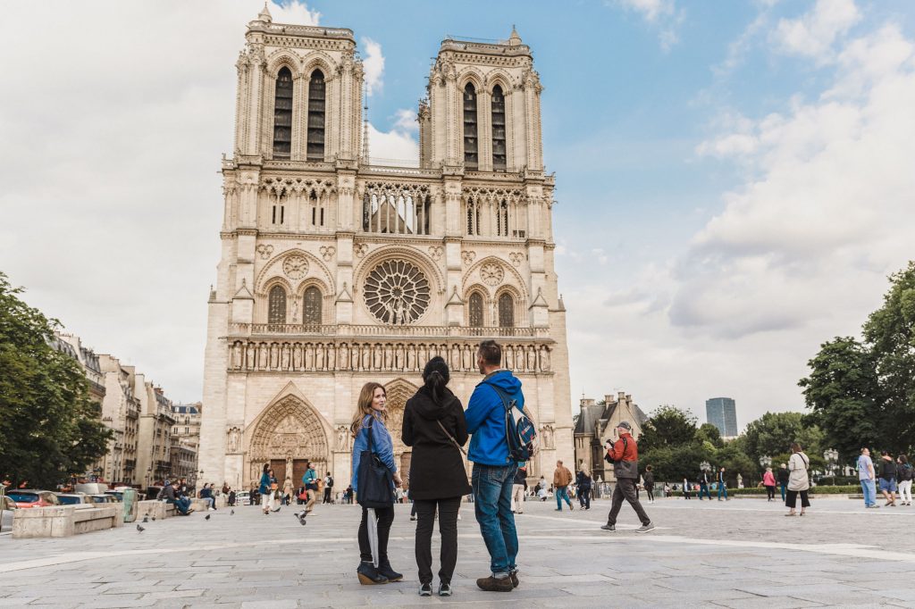 people in paris exploring