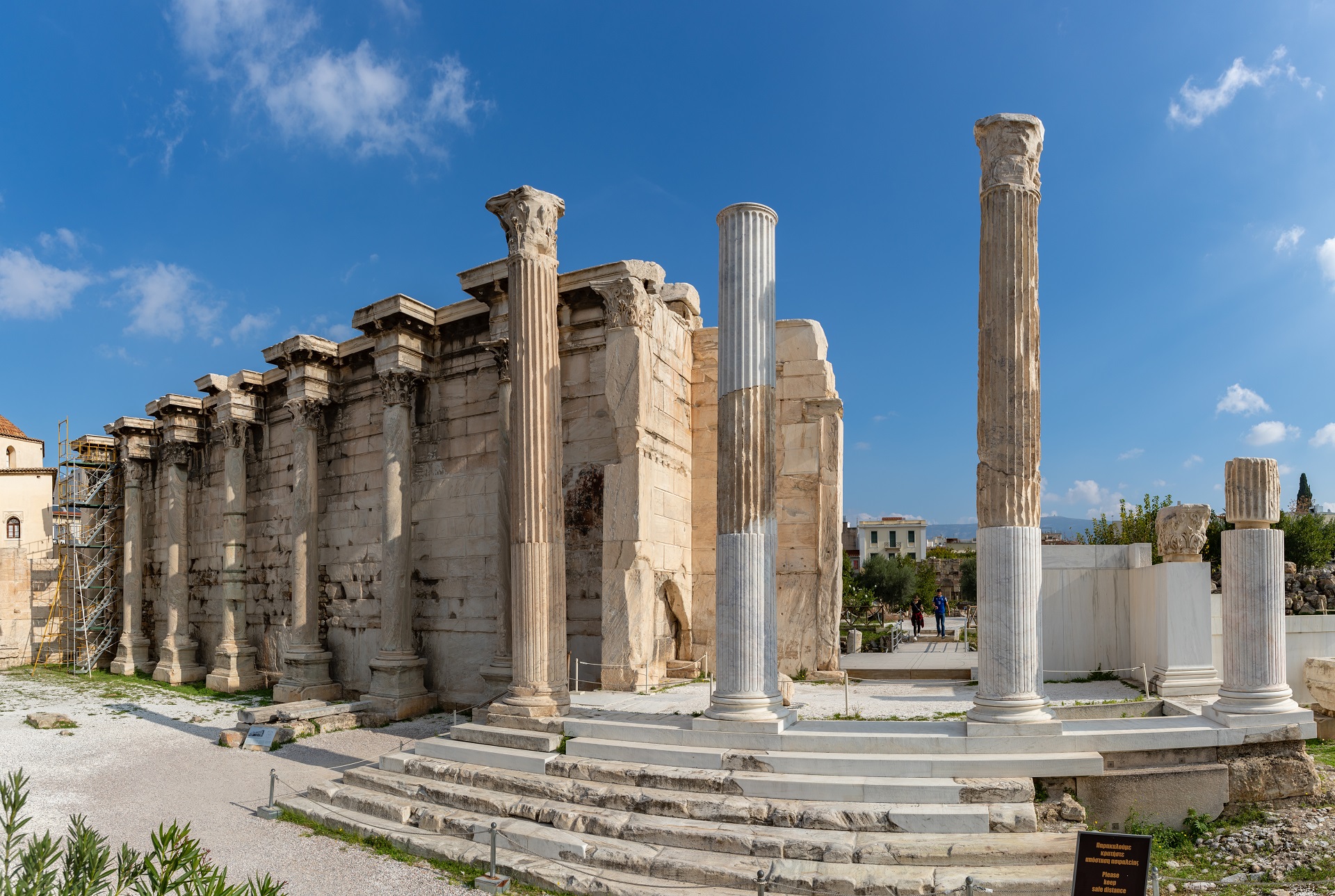 Columns of Hadrian's Library in Athens, Greece