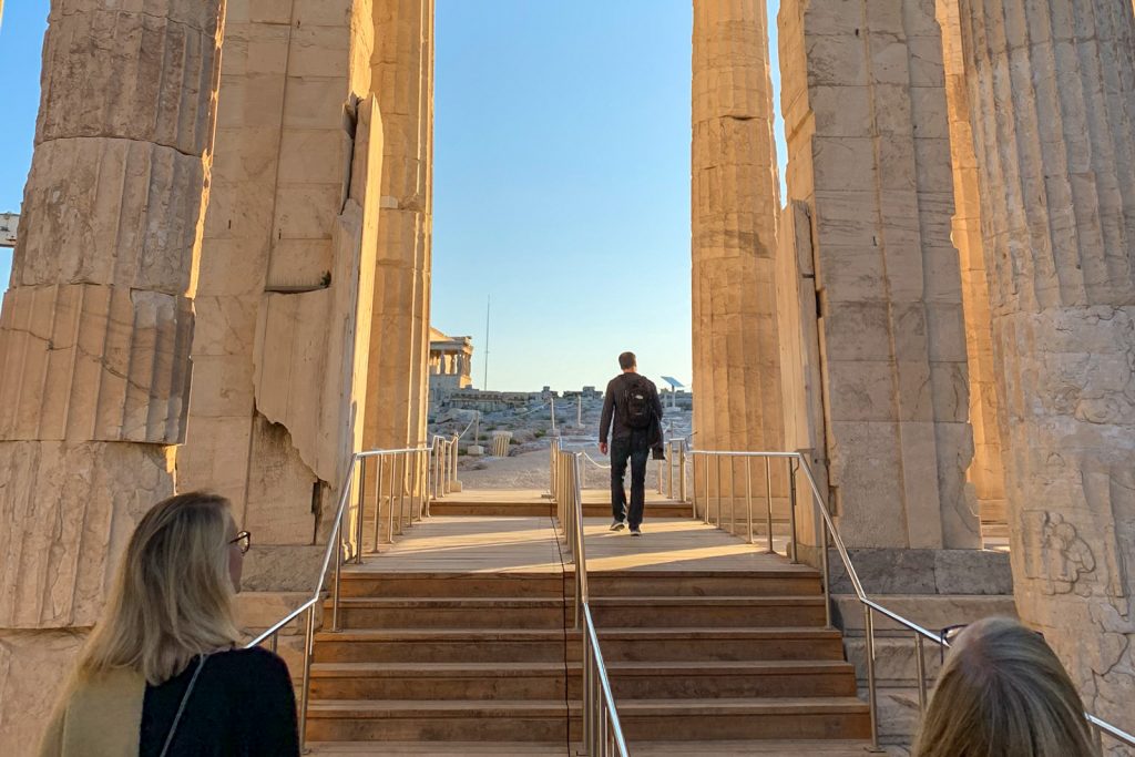 Exploring ancient sites in Athens, Greece before the crowds arrive