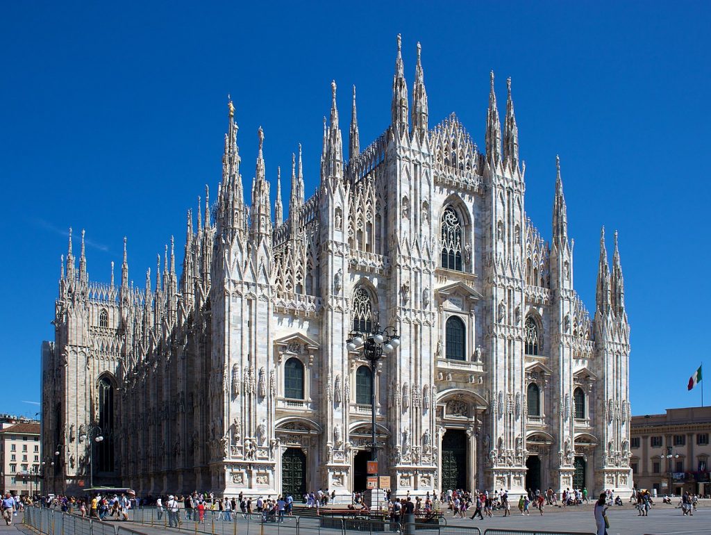 Large white building with several spires