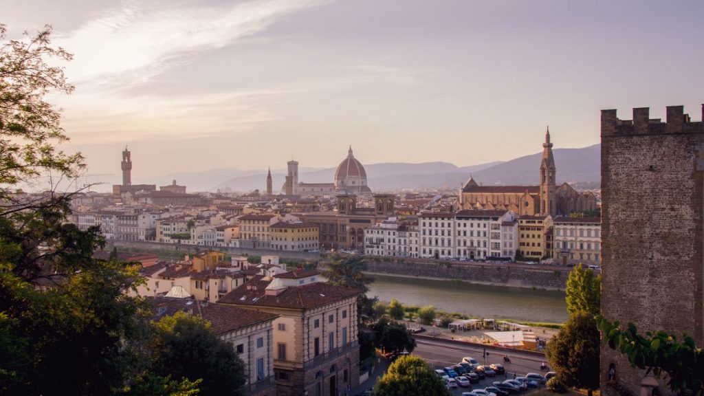 An aerial view of Florence