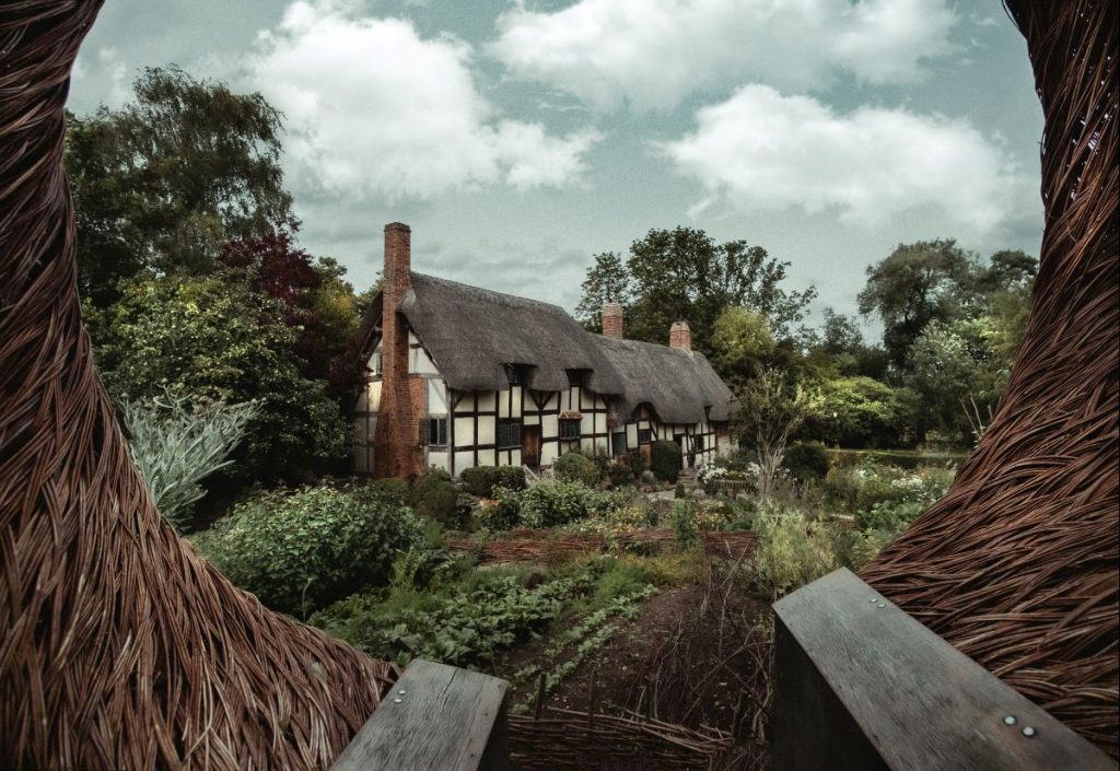 William Shakespeare's wife's cottage and garden in Stratford Upon Avon, UK