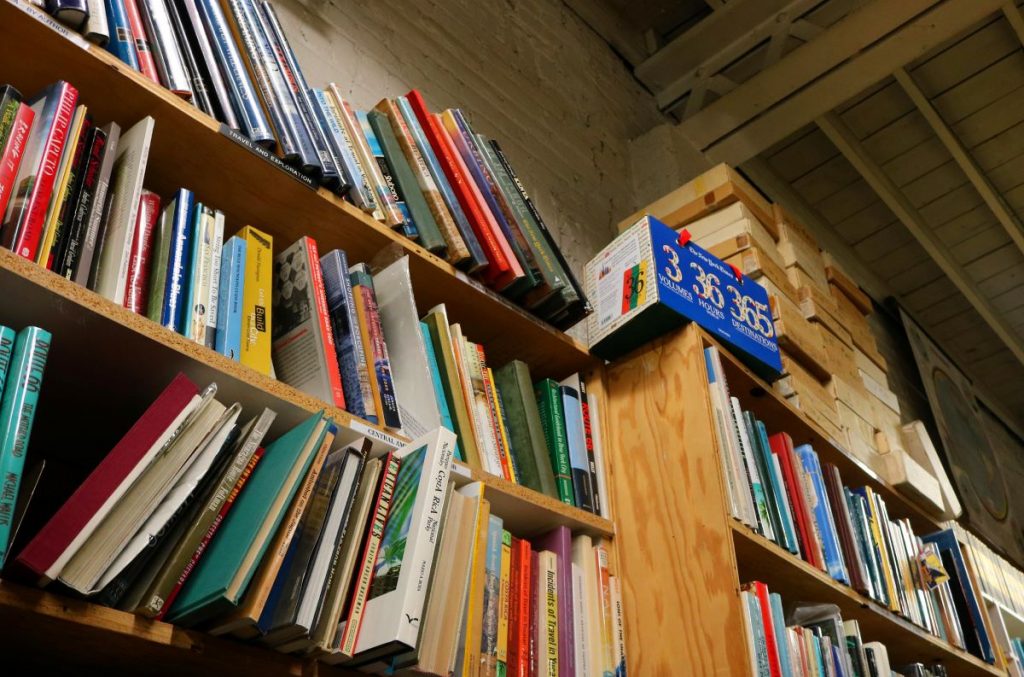 books on shelves