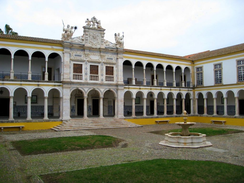 a university and a courtyard in Portugal