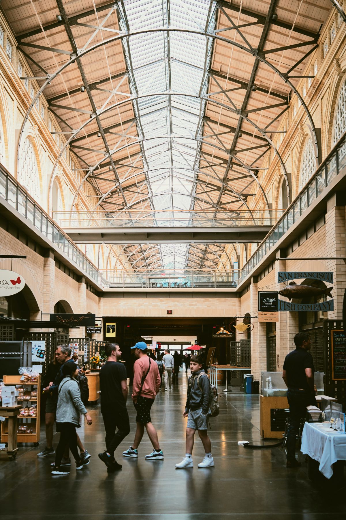 Busy Ferry building in San Francisco.