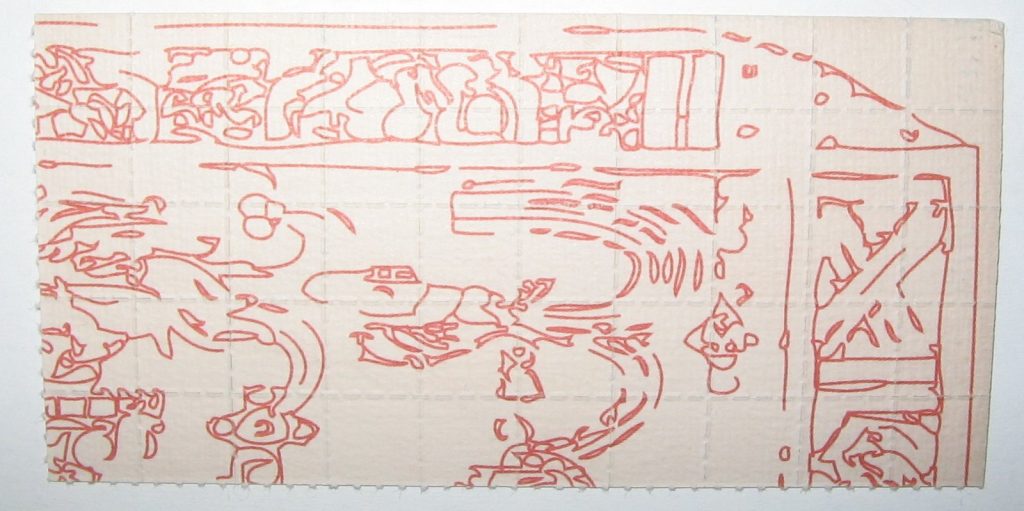 page with red drawings