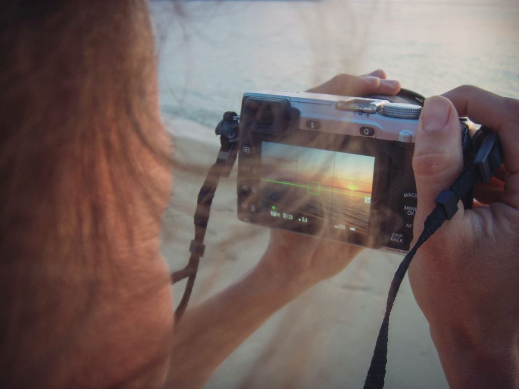 girl taking a picture