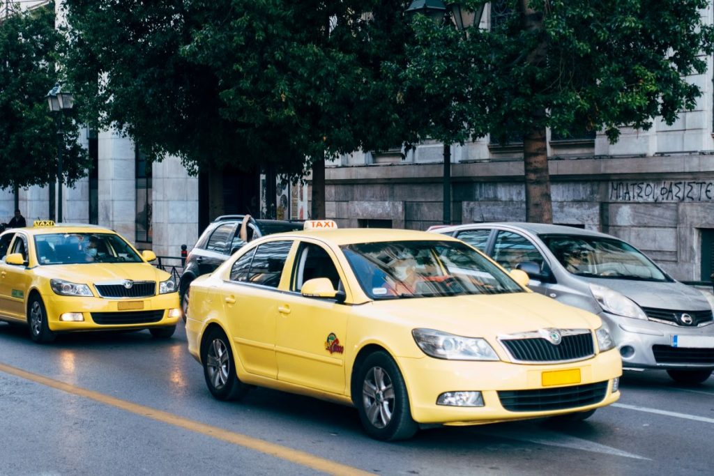 taxi in Athens, Greece