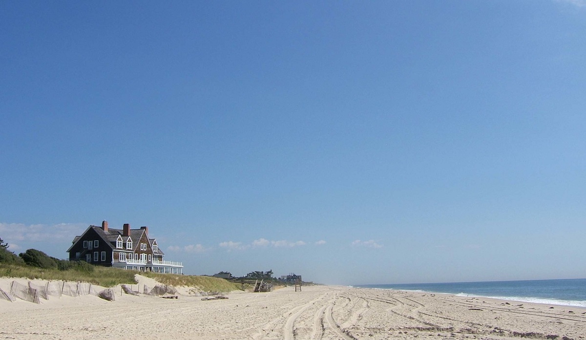 large house on beach front