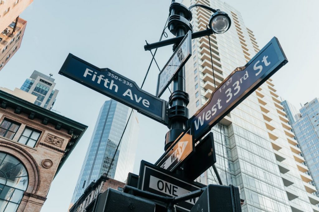 street signs in new york city