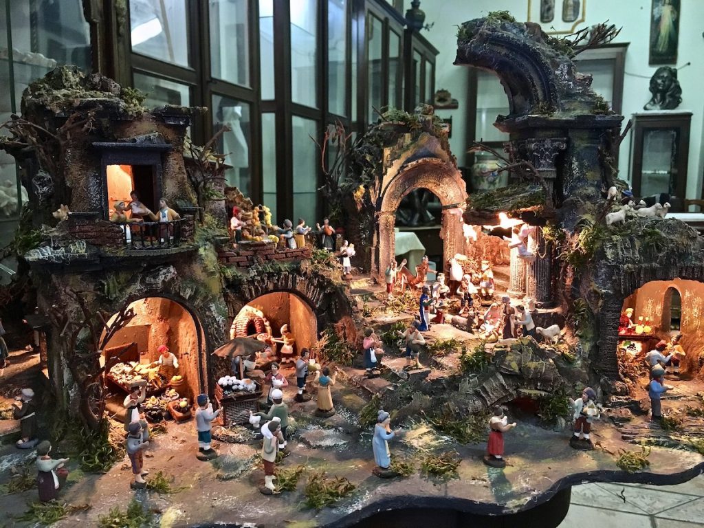 Italian nativity scenes known as presepi or presepe in Naples, Italy