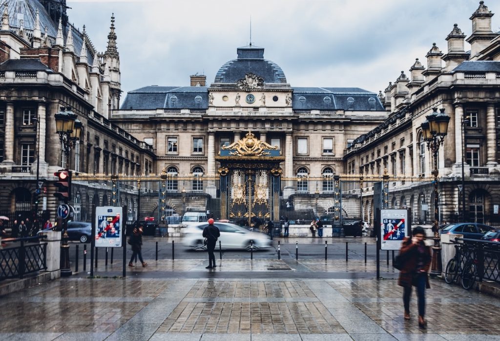 People walking in the center of Paris