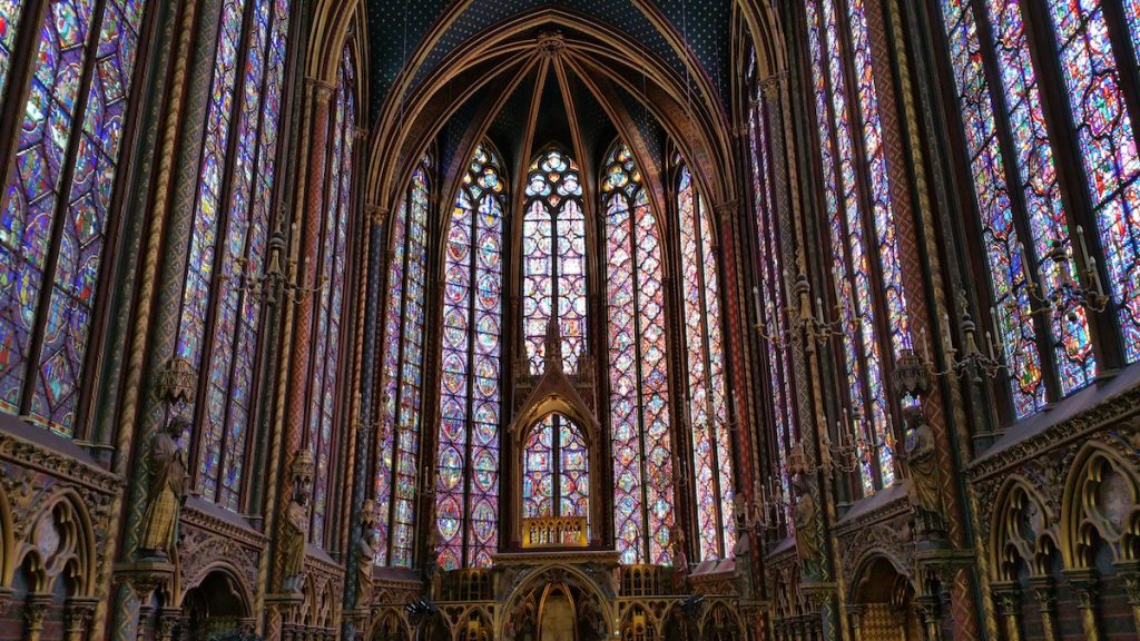 Interior of Sainte-Chapelle, Paris