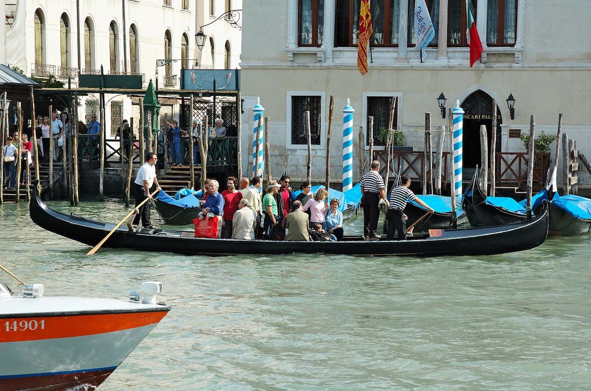 Traghetto gondola is one of Venice public transportations