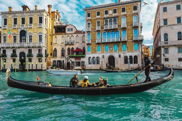 People on a Gondola in Venice