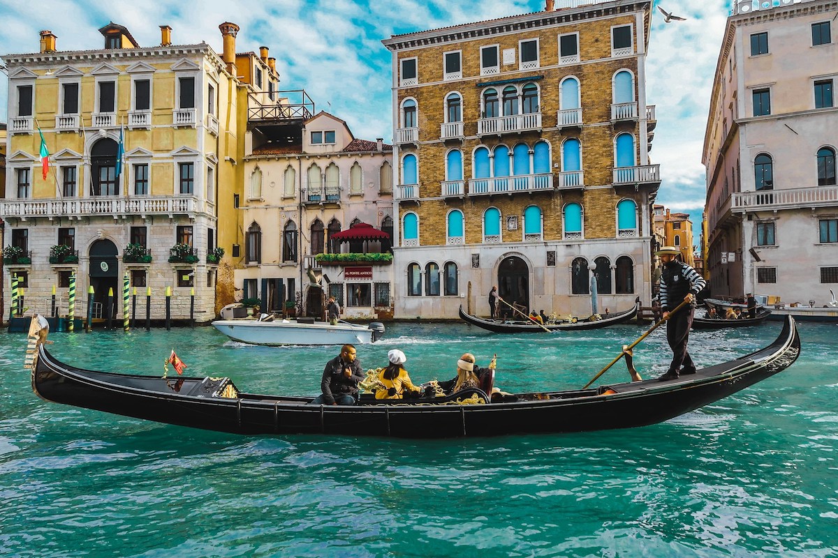 People on a Gondola in Venice