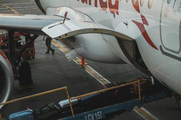 Plane with luggage options, San Francisco
