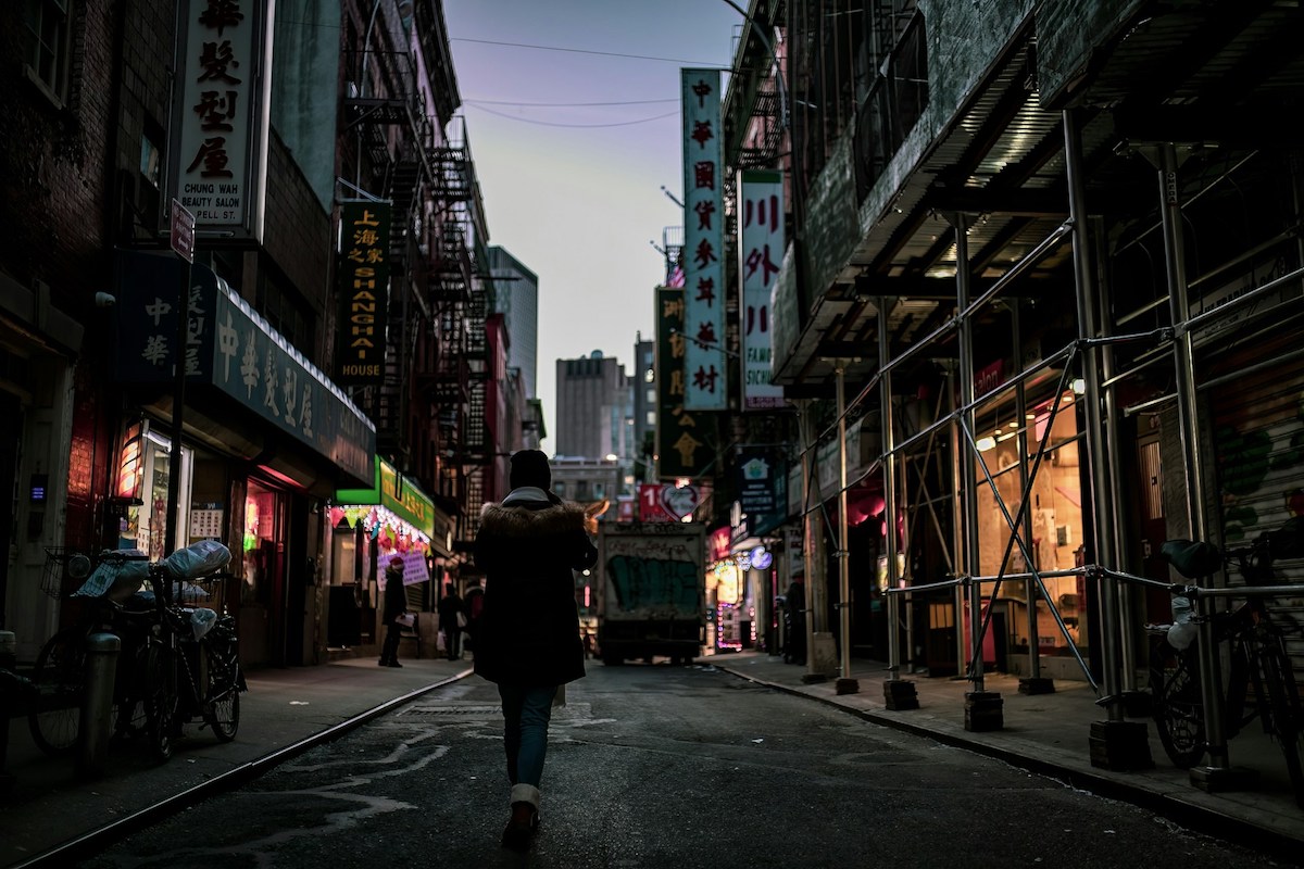 Chinatown NYC during night