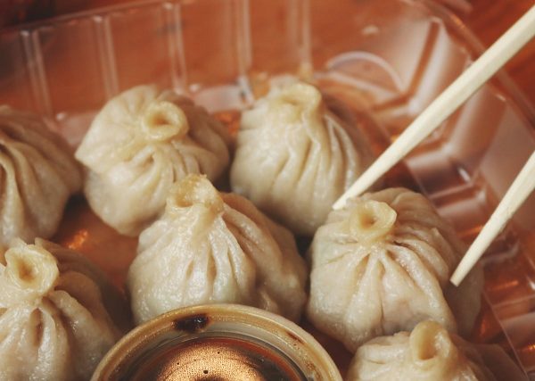 Eating Dim Sum with chopsticks