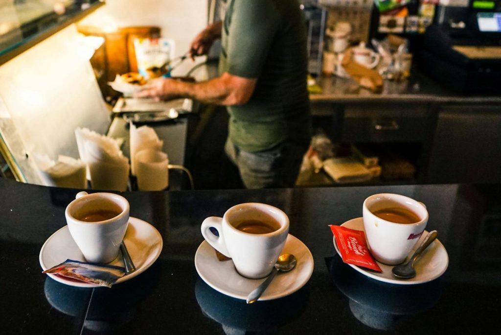 coffee on a bar in italy