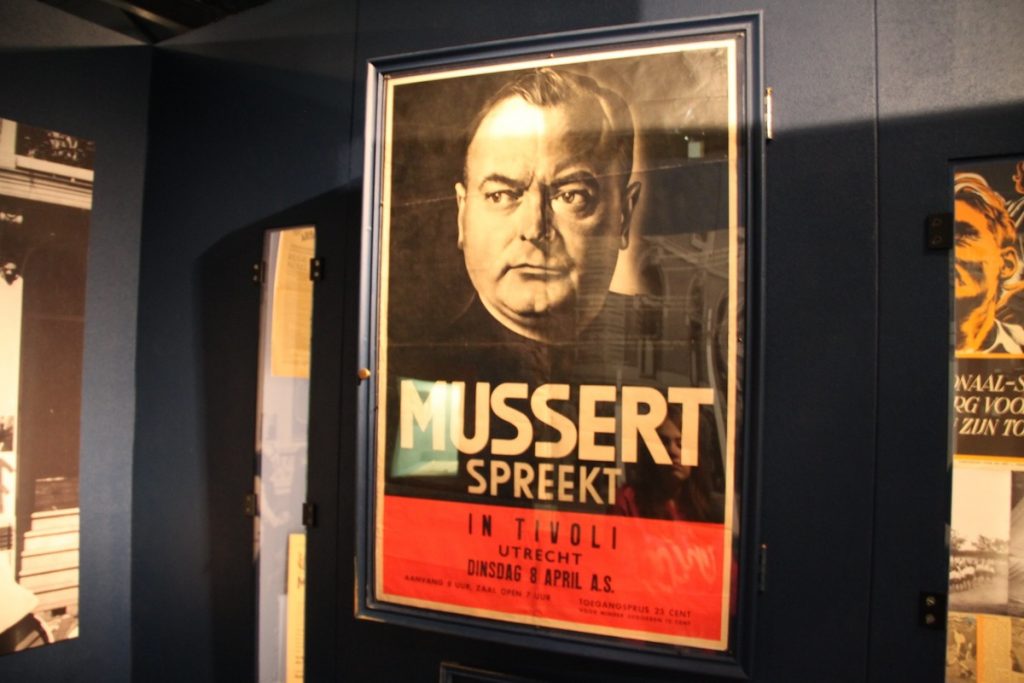a poster inside the Resistance Museum Amsterdam
