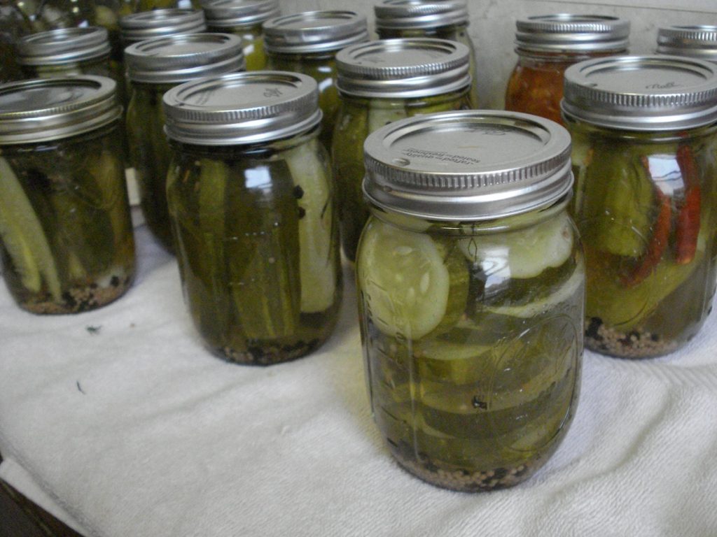 pickles in jars