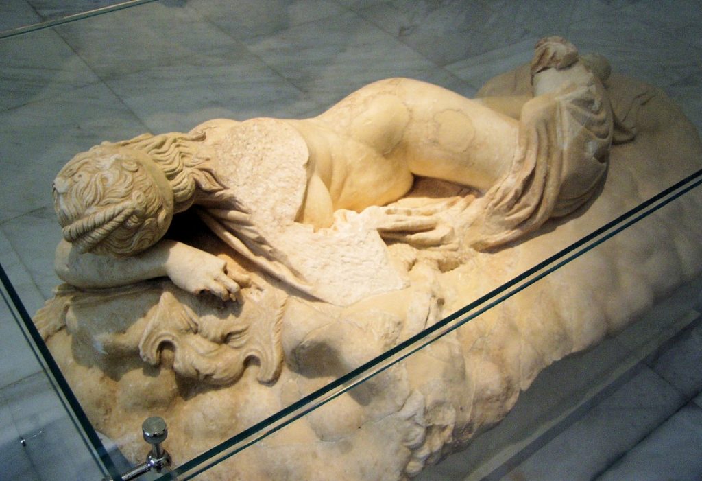 Statue of sleeping woman