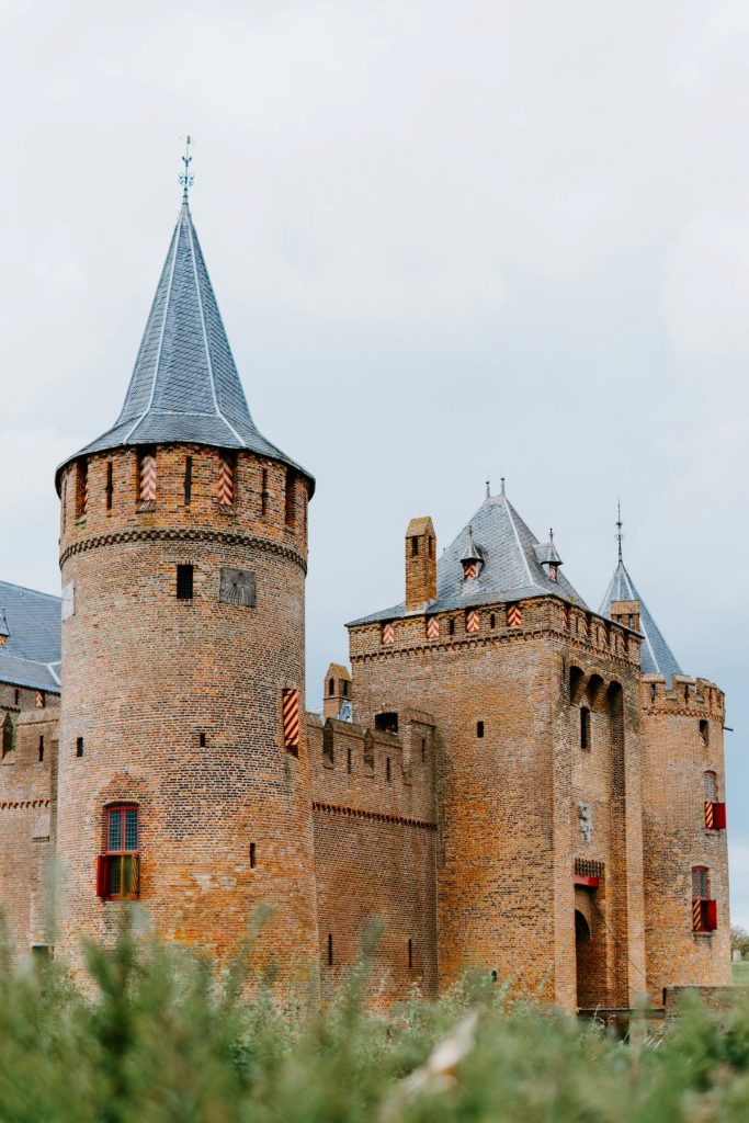 Castle Muiderslot on a cloudy day. 