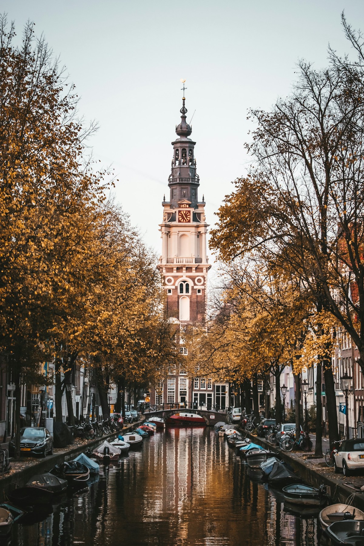 The canals and the Zuiderkerk in Amsterdam