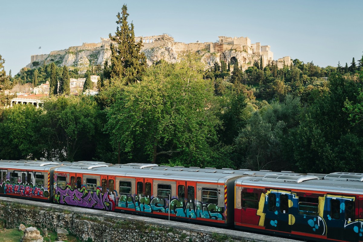 Suburban railway from Athens to Corinth