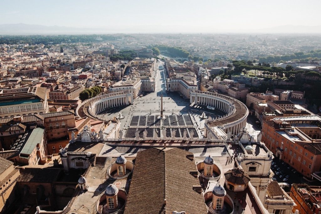 aerial view of the Vatican