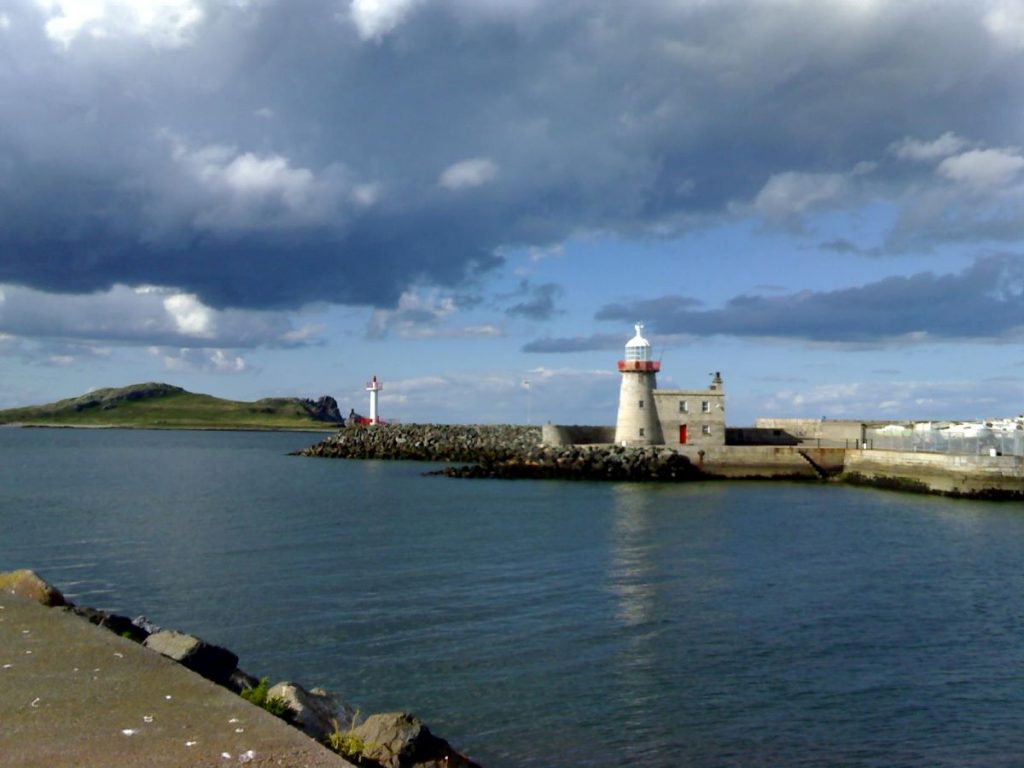Scenic view of Howth's lighthouse and coast on a day trip from Dublin.